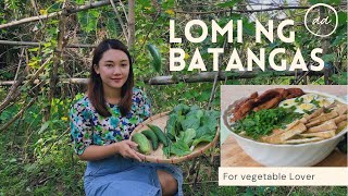 LOMI ng BATANGAS with vegetables  Batangas Style Lomi Soup [upl. by Kimmel]