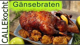 Perfekten Gänsebraten richtig zubereiten  Rezept für knusprige Gans [upl. by Ellerad]