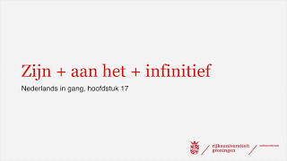 H17  zijn  aan het  infinitief  nieuw [upl. by Aynas]