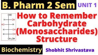 How to Remember Carbohydrates StructuresBiochemistry2 Sem B Pharm As per PCI syllabus [upl. by Melda765]