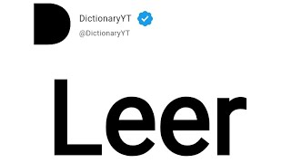 Leer Meaning in English [upl. by Uwton]