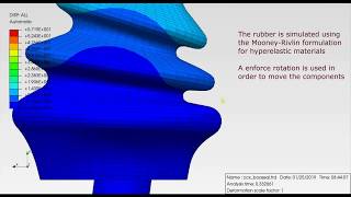 CalculiX  Hyperelastic material simulation [upl. by Daisey]