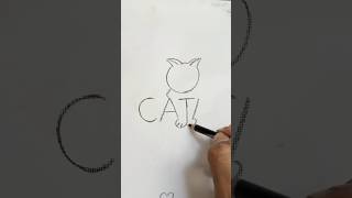 Simple Cat 😺 drawing with pencil [upl. by Hamfurd112]