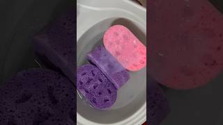 ASMR Sponges Squeezes 💜🩷 Esponjas Espumas Rinse [upl. by Artina]