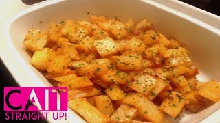 Simple Oven Roasted Potatoes Recipe  Cait Straight Up [upl. by Dar]