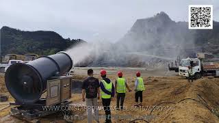 Mining dust suppression project 100M amp 60M Fog Cannon dustcontrol Shipping start in 35 days [upl. by Ahsinak]