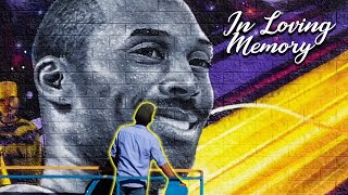 RIP Kobe Bryant  LA Artists Paint Tribute Mural [upl. by Yatnuahs]