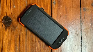 Blavor solar charger unboxing Best value solar phone charger and power bank [upl. by Largent935]