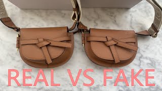 Comparison REAL VS FAKE LOEWE Mini Gate Dual Bag [upl. by Cohl]