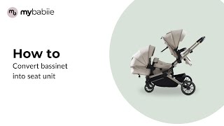 MB33  How to convert the bassinet into a seat unit on the MB33 Tandem Pushchair [upl. by Joette]