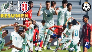 México SUB20 vs Costa Rica SUB20 🔴 RESUMEN FINAL 🇲🇽41🇨🇷 Amistoso 2532024 México jugó con10🟥 [upl. by Arezzini397]