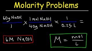 Molarity Practice Problems [upl. by Irehs92]