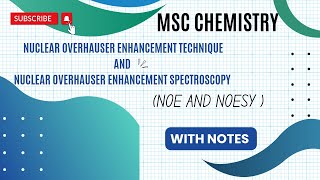 Nuclear Overhauser Effect Nuclear Overhauser Enhancement Spectroscopy NOE AND NOESY [upl. by Drain724]