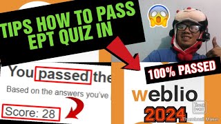 How To Pass Weblio Quiz Test  TIPS  100 PASSED WEBLIO 2024 [upl. by Oecam]