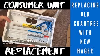 Consumer Unit Replacement Installing a Hager RCBO consumer unit to replace an old Crabtree one [upl. by Rochkind]