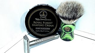 Fairschenkt GC20 DE Safety Razor TOBS Royal Forest Shaving Cream Franks Shaving Brush [upl. by Ecirtal1]