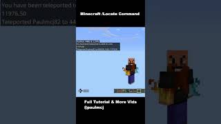 Locate Command in Minecraft Bedrock 12144 [upl. by Ennahteb]