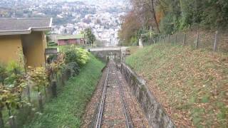 Standseilbahn 690002 Lugano  Pazzallo Talfahrt Funicolare [upl. by Taub70]