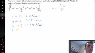 Degree of polymerization example problem [upl. by Gabor]