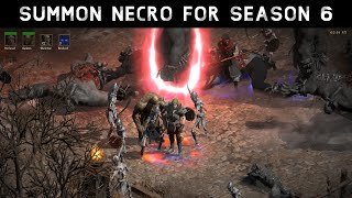 D2R S6 Summon Necro Uber Builds for Season 6 [upl. by Aicsila186]