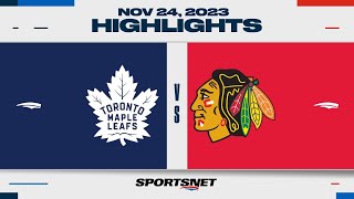 NHL Highlights  Maple Leafs vs Blackhawks  November 24 2023 [upl. by Nalda126]