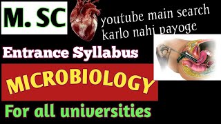 MSc microbiologyMSc microbiology syllabusMSc entrance exam syllabusmicrobiology career option [upl. by Elleina]