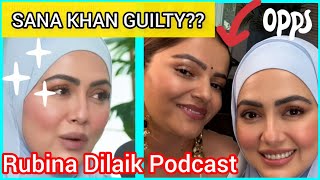 EMOTIONAL😌Sana khan talks about her showbiz journeysana khan rubina dilaik podcastsana khan rubina [upl. by Miarzim]