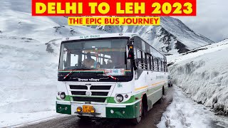 DELHI TO LEH  The incredible HRTC bus journey  2023 Edition  Keylong to Leh HRTC bus  Himbus [upl. by Toscano]