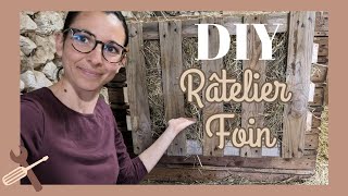 DIY Râtelier à foin en palette pour chèvres [upl. by Yllod]