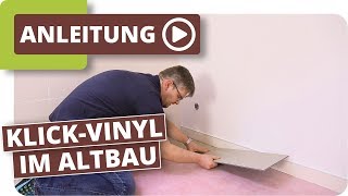 KlickVinyl im Altbau  Bodenbelag im Badezimmer verlegen [upl. by Jemy]