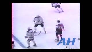 NHL Sep 22 1986 Andy RistauBUF v Nick KypreosPHI HL Buffalo Sabres Philadelphia Flyers [upl. by Odragde]