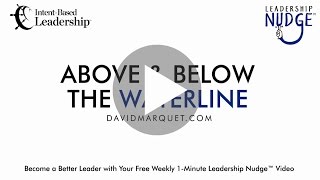 Leadership Nudge 144  Above and Below the Waterline [upl. by Nemzzaj]