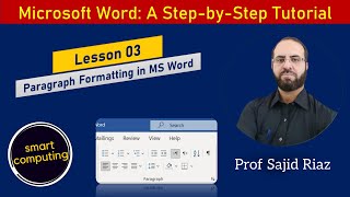 Paragraph Formatting in Microsoft Word  A StepbyStep Tutorial For Beginners [upl. by Cher]