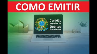 Como Emitir Certidão Trabalhista  TST  Nada Consta 2020 [upl. by Nosnorb]