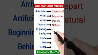 English Antonyms 101 Easy Ways to Expand Your Vocabulary esl english antonyms [upl. by Gyimah278]