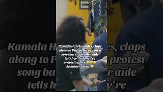 Kamala Harris Claps along to a song that is protesting her in Puerto Rico [upl. by Htiderem287]