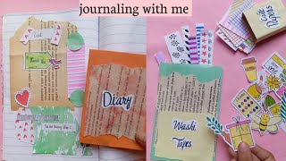 journaling with me using homemade supplies journaling for beginners journaling ideas [upl. by Nevile]