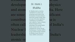 Scientist Dr Homi J Bhabha [upl. by Elleynod]