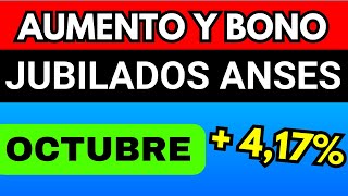 🔔 JUBILADOS ANSES ¡Aumento Confirmado y Nuevo Bono en Octubre 2024 [upl. by Erdnaek]