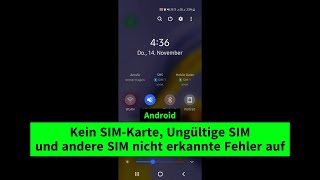 Keine SIMKarte ungültige SIM und andere Fehler mit nicht erkannter SIM [upl. by Furtek453]