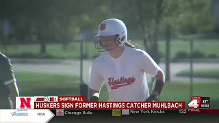 Husker softball signs former Hastings catcher Muhlbach [upl. by Lednor]