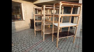 Drewniane regały 4szt DIY Wooden storage racks [upl. by Anawed]