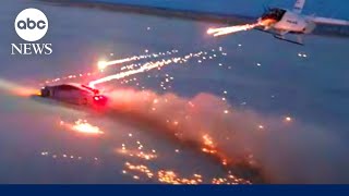 YouTuber charged for stunt involving shooting fireworks out of a helicopter at a Lamborghini [upl. by Auod]