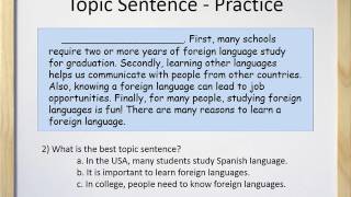 Paragraphs Part II  Topic Sentences [upl. by Treble732]