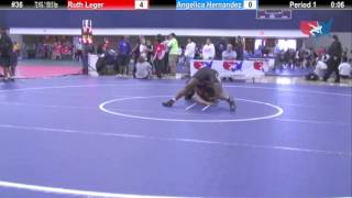 WM 72 KG Ruth Leger Lindenwood vs Angelica Hernandez UC Women [upl. by Aisats]