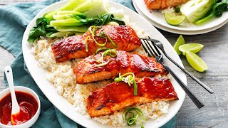 Honey Sriracha Salmon Recipe [upl. by Jobyna913]