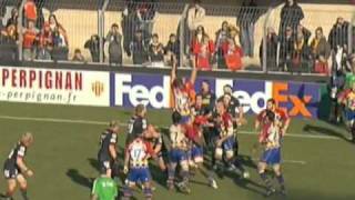 Tries in Europe 2010 2011 day 6 Perpignan  Llanelli [upl. by Alfons]