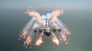 Airbus A400M Spectacular Jettison of Decoy Flares [upl. by Aicatsanna]