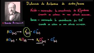 Definición de Arrhenius para ácidos y bases [upl. by Norm199]