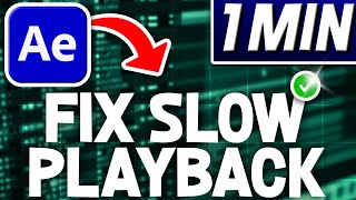 How To Fix After Effects Slow Playback  Lagging  Quick Tutorial [upl. by Ahsim]